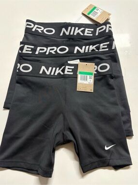 Nike Black Kids Pro Compression Shorts - 3 Pack